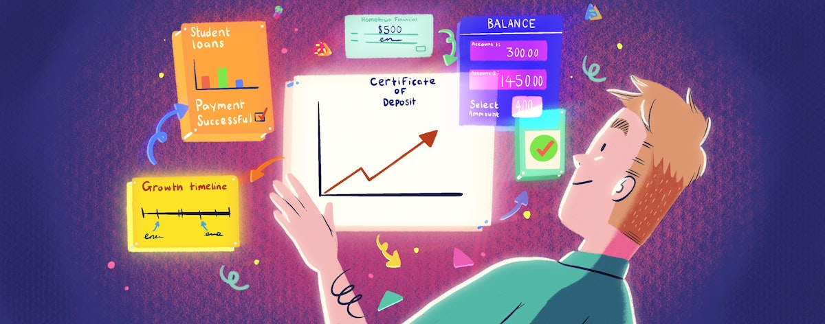 A man looking at graphs
