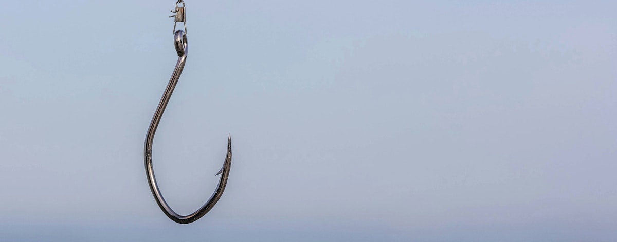 A fishing hook.
